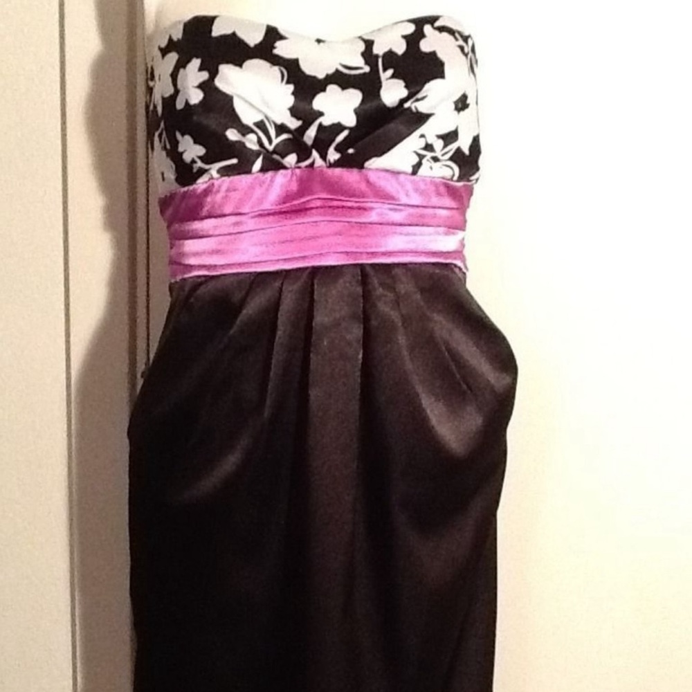 Sequin Hearts Short Formal Dress Sexy Stretch Strapless Prom Spec Event Sz 7